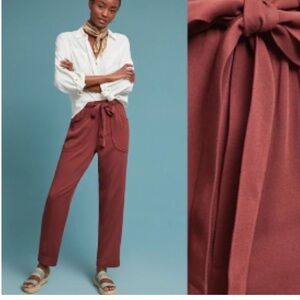 Dolan Left Coast Northwestern Anthropologie  Pant jogger pull on burgundy M